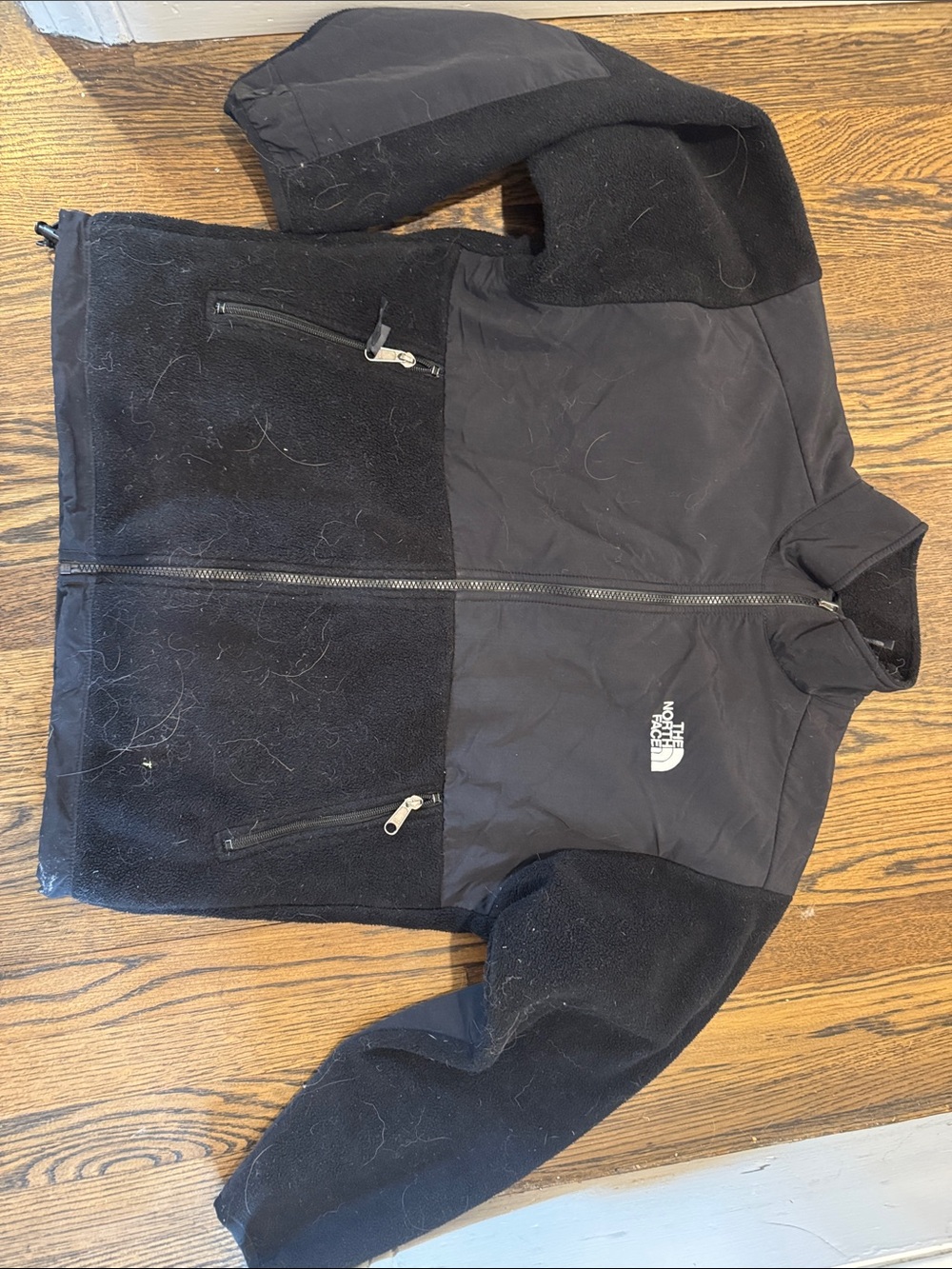 The North Face Black Men's Fleece Jacket with Overlay Panels